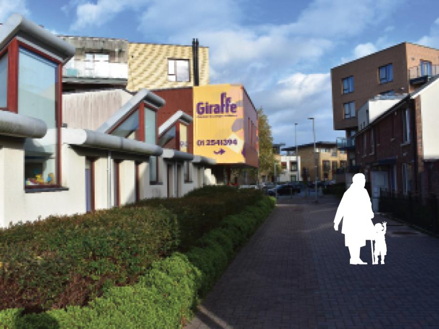 Exterior of Giraffe Childcare, Adamstown, Dublin.