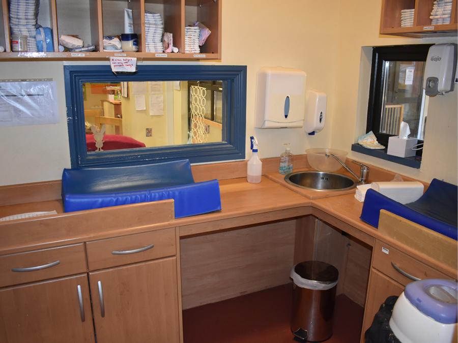 Nappy changing area. Tigers Childcare, Blanchardstown, Dublin 15.