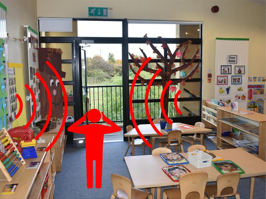 Excessive alarm sounds can cause disorientation and extreme anxiety