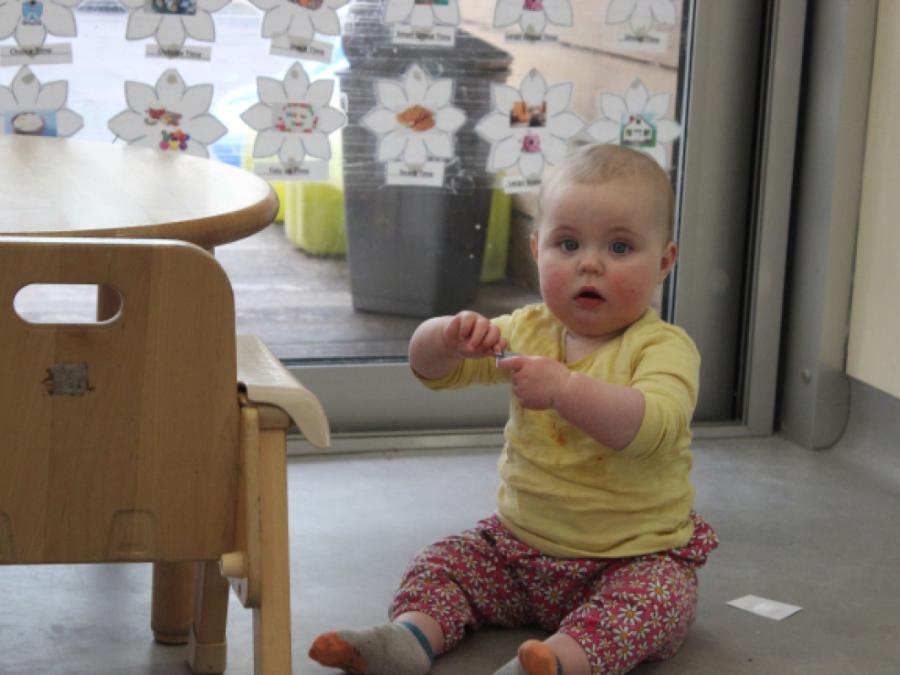 Infant in Cheeky Cherubs, City Council Workplace Crèche, Cork 