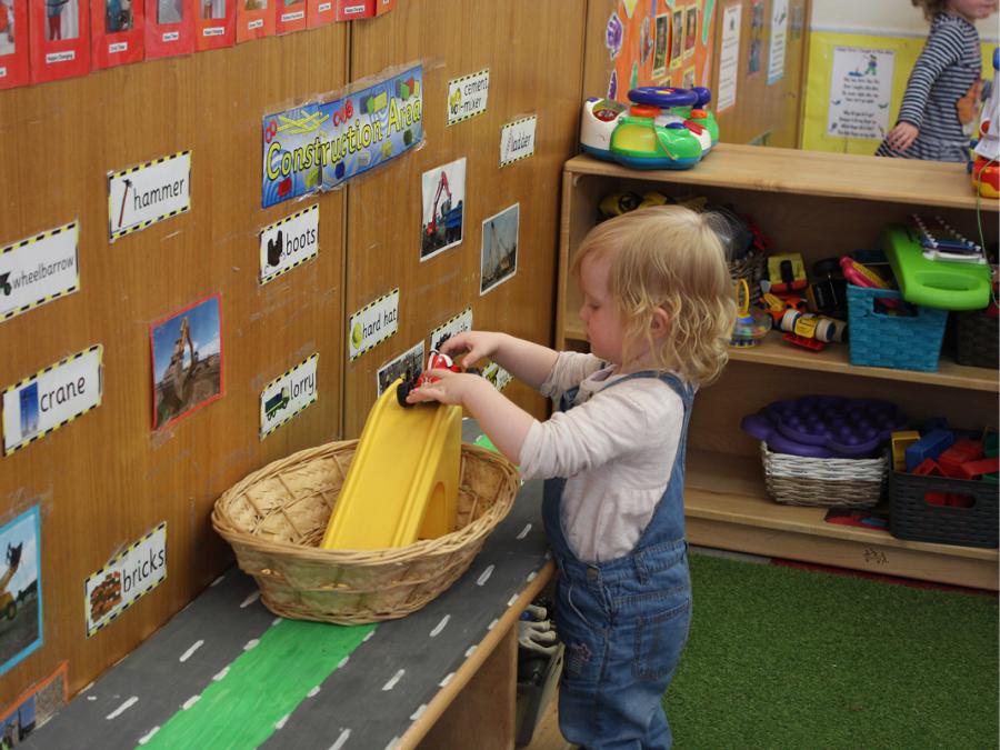 Young child at play, Benbulben Creche, Sligo Town, Co. Sligo.