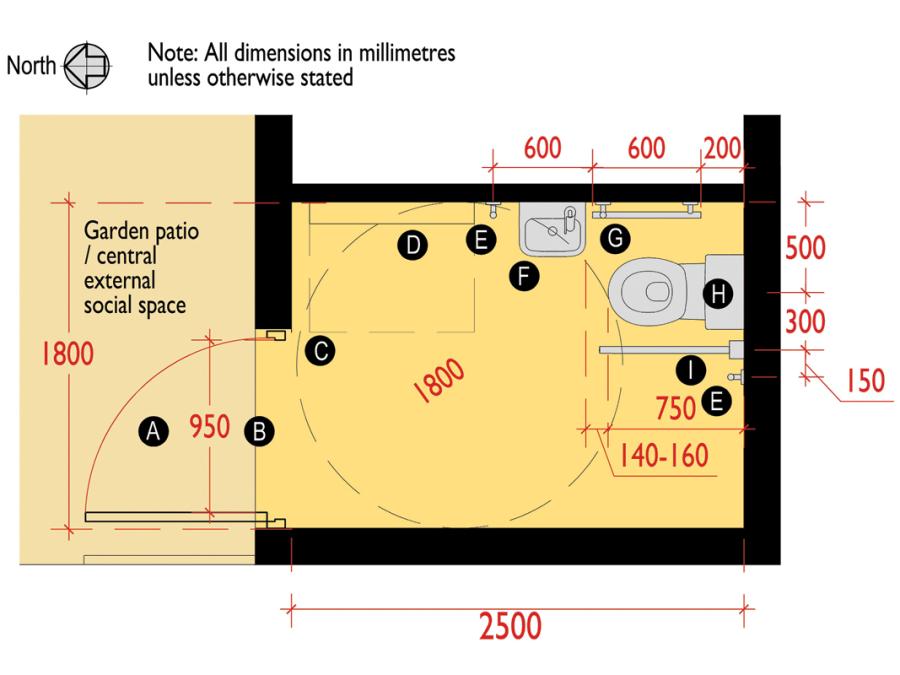 Technical Drawing: Indicative plan of outdoor toilet.